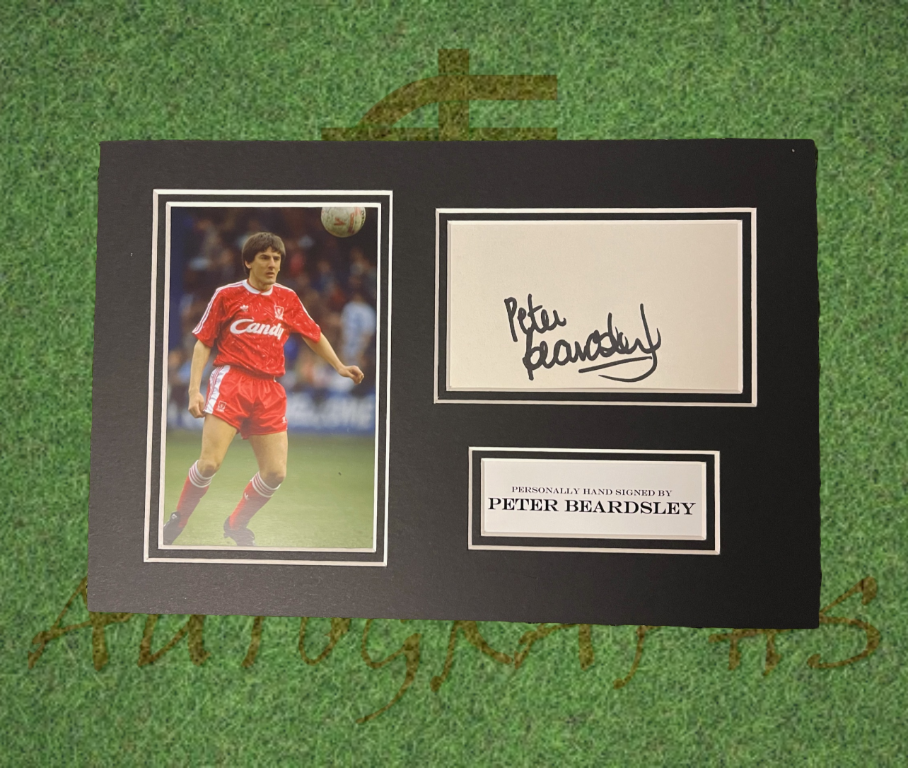 Peter Beardsley Signed Liverpool Presentation Mount Display