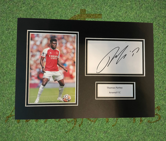 Thomas Partey Signed Arsenal Presentation Mount Display