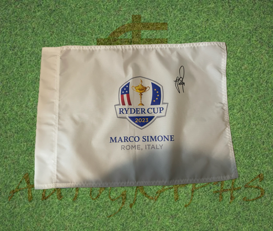 Justin Rose Signed 2023 Ryder Cup Flag