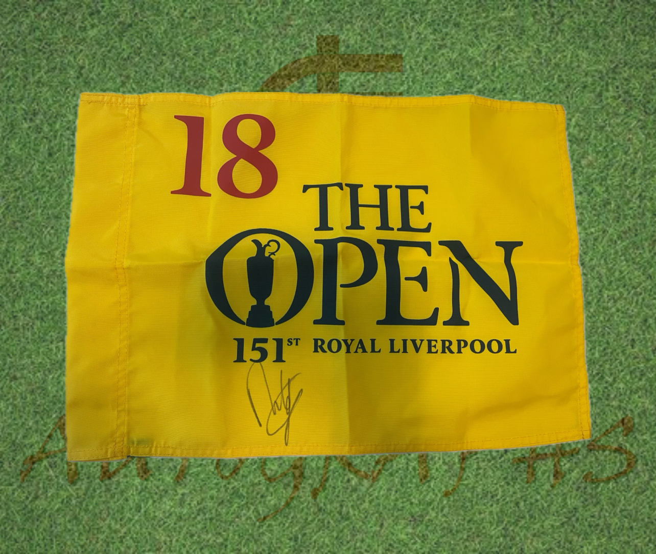 Francesco Molinari Signed The Open Golf Flag