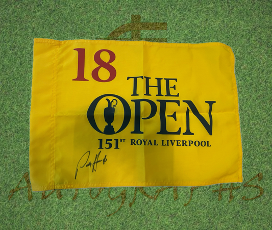 Padraig Harrington Signed The Open Golf Flag