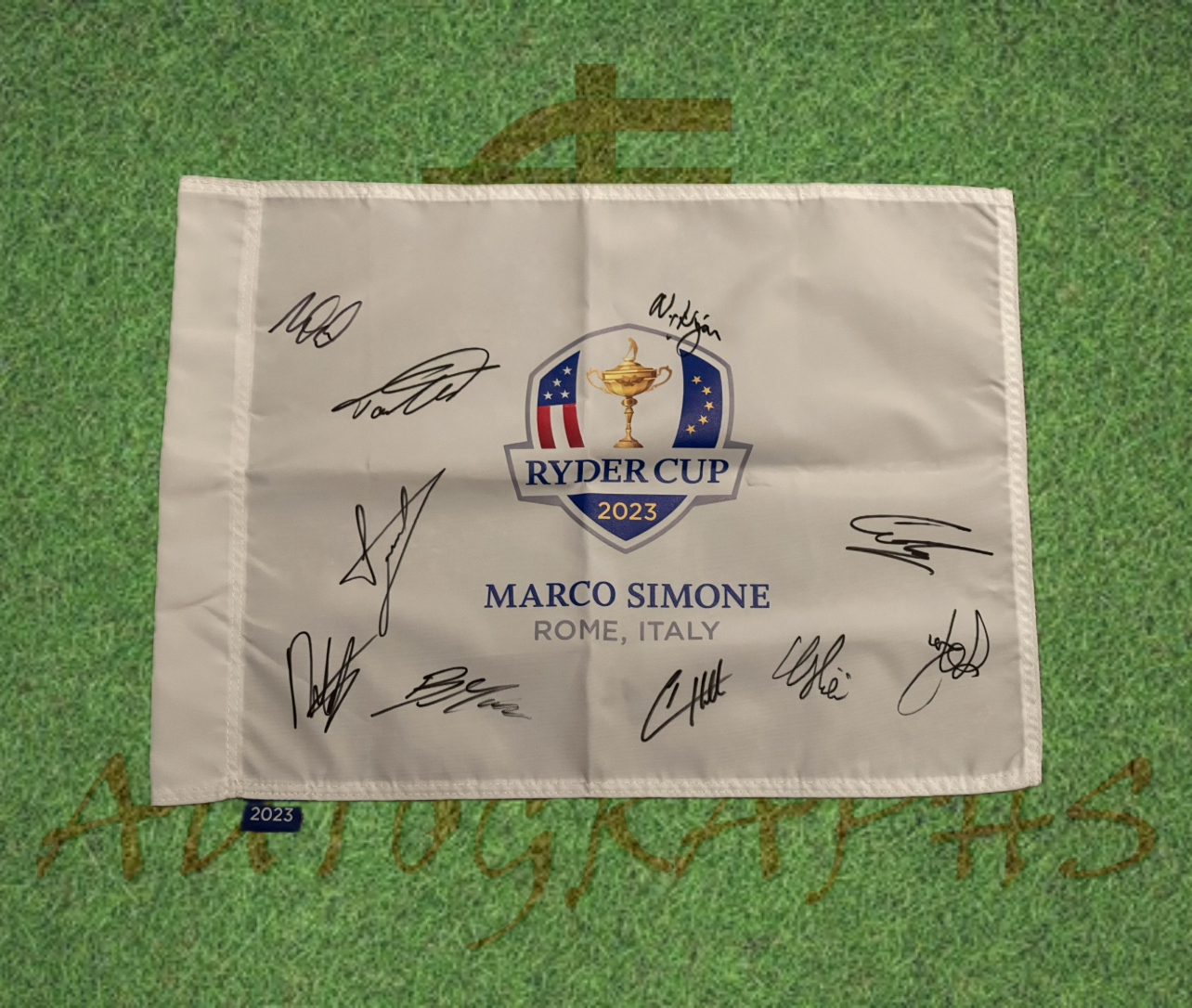 2023 Ryder Cup Signed Team Europe Flag