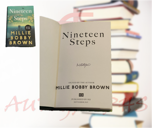 Millie Bobbie Brown Nineteen Steps Signed Hardback Book