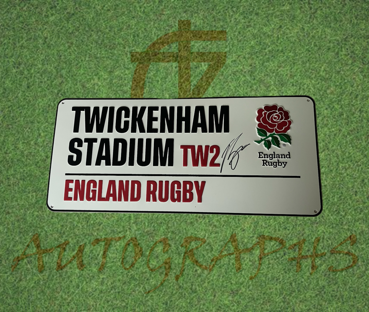 Jamie George Signed England Rugby Twickenham Street Sign