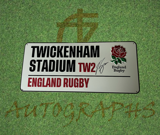 Jamie George Signed England Rugby Twickenham Street Sign